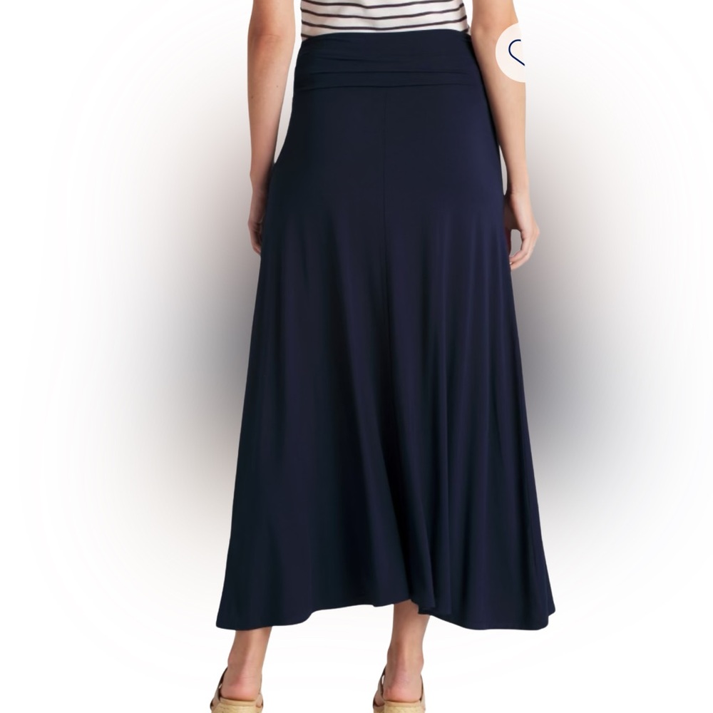 Market & Spruce Navy Knit Maxi Skirt - Picture 2 of 8